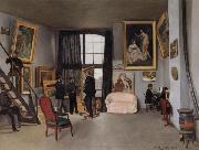 Frederic Bazille The Artist's Studio at 9 Rue de la Condamine in Paris oil